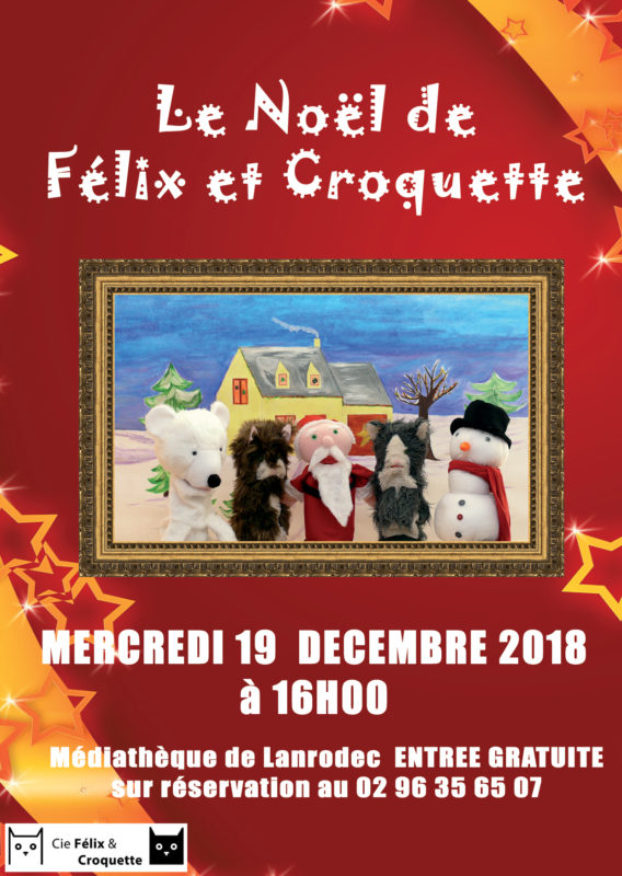 Le Noël de Félix et Croquette - Bibliothèque de Lanrodec le 19 décembre 2018 à 16h00
